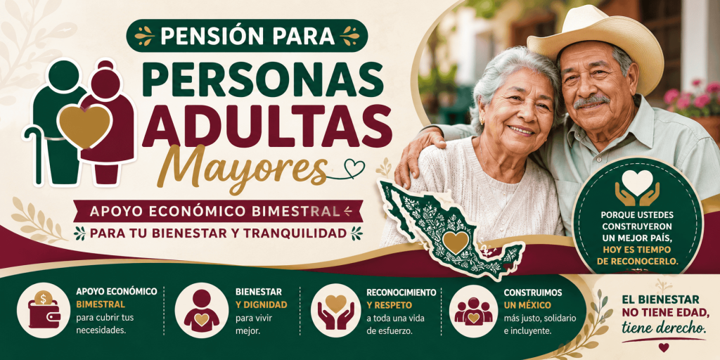 Pensión para el Bienestar de las Personas Adultas Mayores 2026: 