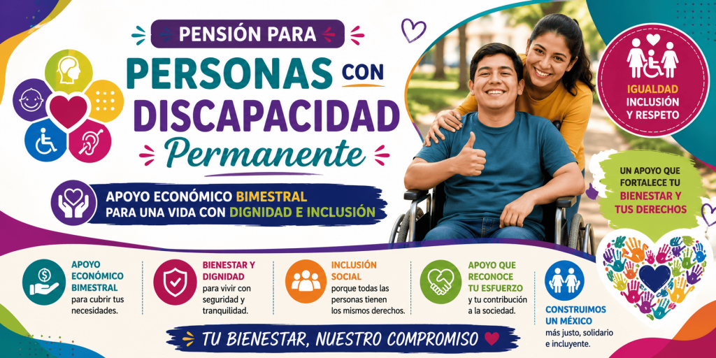Pensión para el Bienestar de las Personas con Discapacidad Permanente 2026: